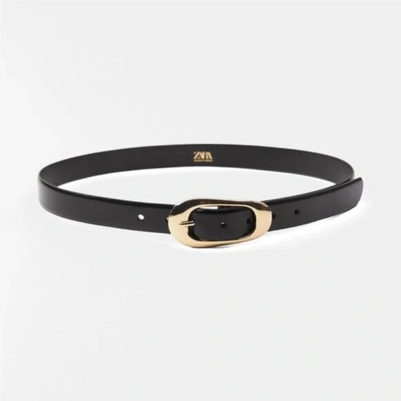 ZARA x KATE MOSS Black Leather Belt with Studs/Gold Charms - Size 34 (90) - NEW Zara Belts for Women for sale | eBay main image 3
